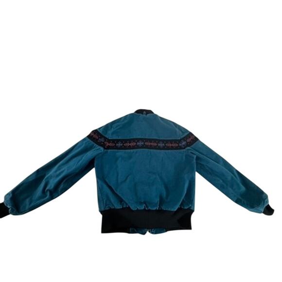 "CARHARTT" Vintage Thermal Lined Firm Duck JRO 455 Teal Blue AZTEC Jacket SZ L - Picture 3 of 16